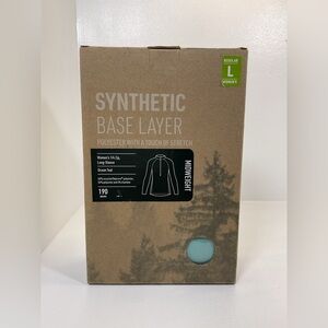 L.L.Bean Midweight Base Layer Long Sleeved Top 1/4 Zip Ocean Teal Woman’s Size L